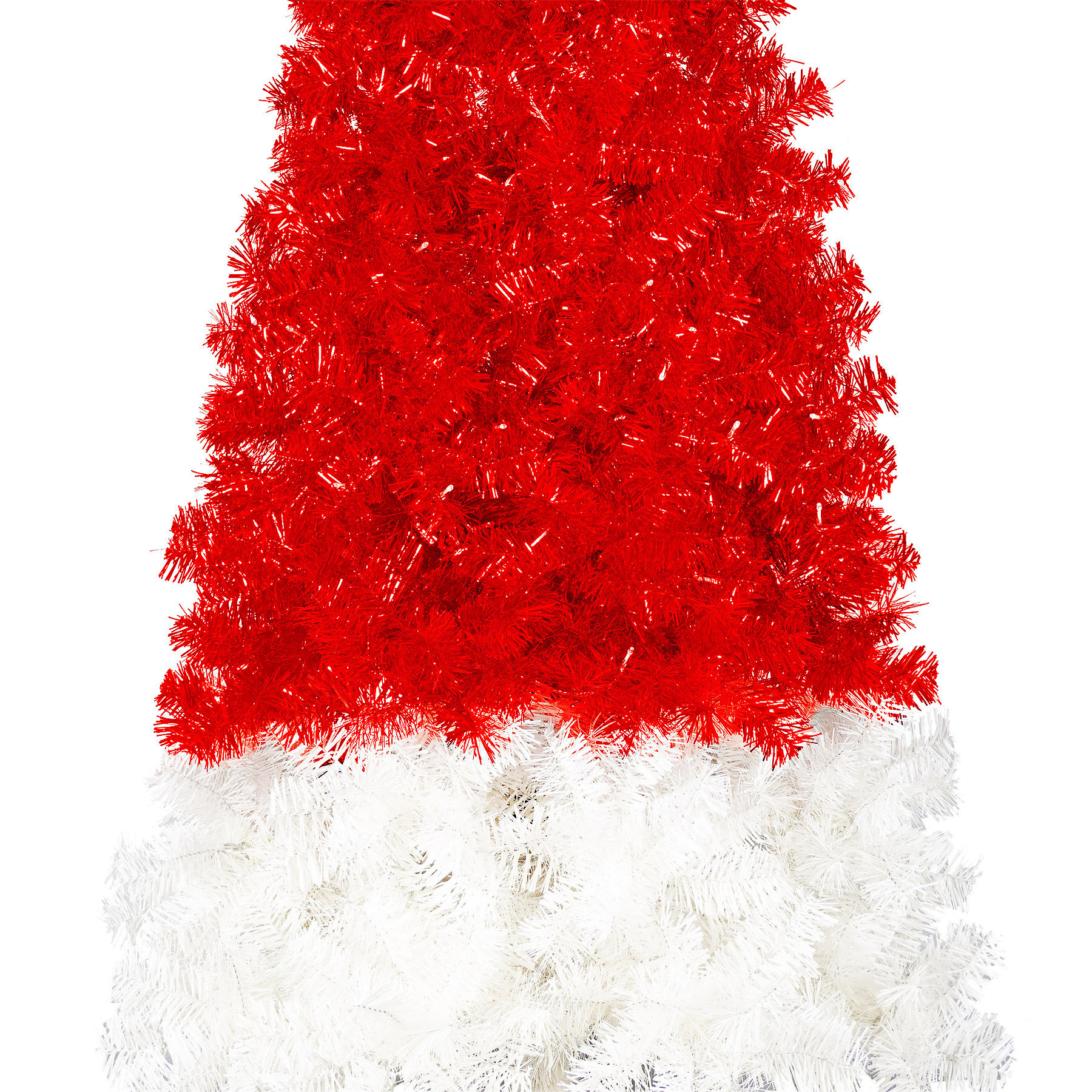 Latitude Run® Pre-Lit Curved Shape Artificial Christmas Tree | Wayfair